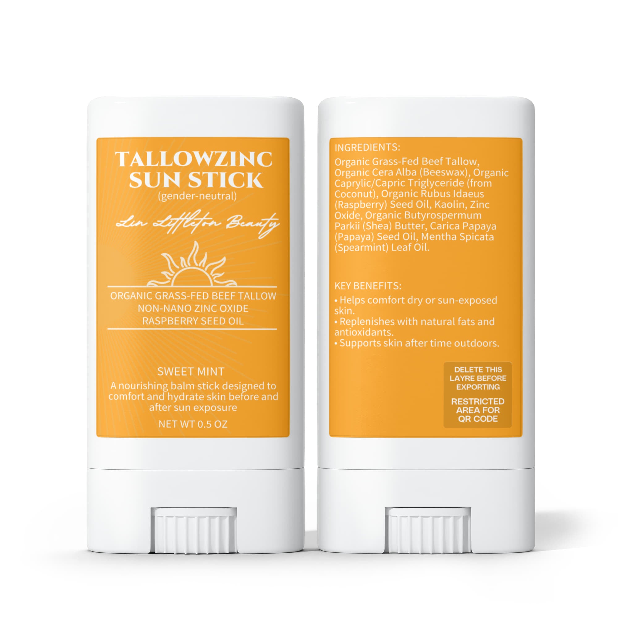 2 Pack Tallow Zinc Sun Stick