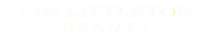 A bright yellow square graphic with the text 'LIN LITTLETON BEAUTY' in white centered on the image.