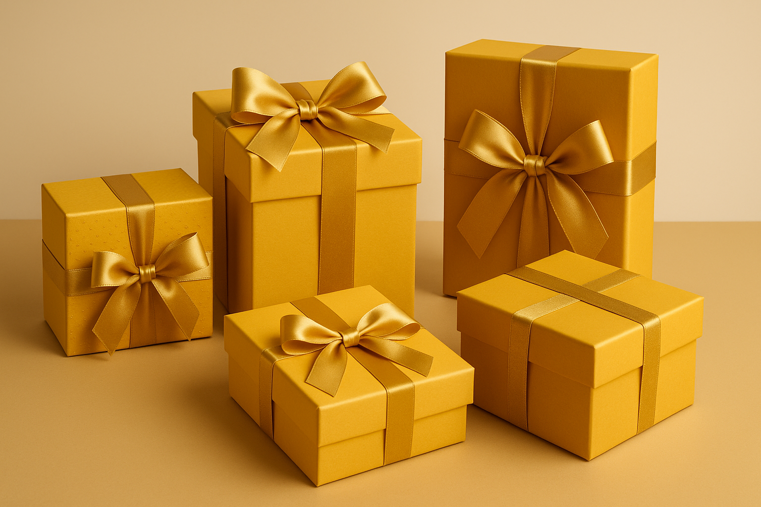 luxury yellow colour theme gift boxes